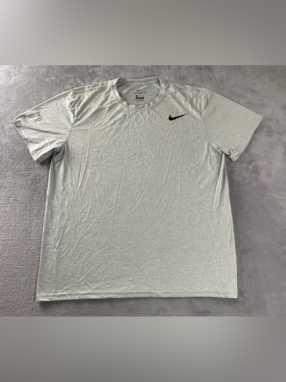 Nike The Nike Tee Dri-Fit Men’s XL Gray Shade T Shirt Short Sleeve Poly Blend